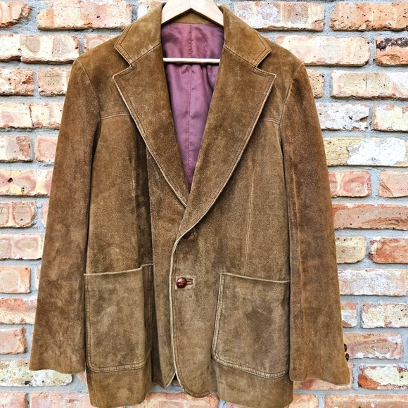Vintage Zaragovia Brown Genuine Suede Leather Jacket / Blazer - Picture 3 of 17